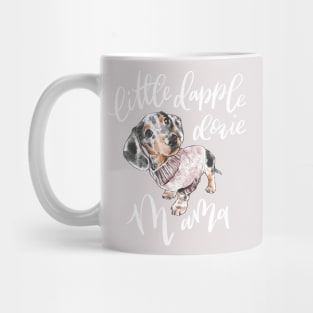 Dapple Doxie Mama, Black in Pink Mug